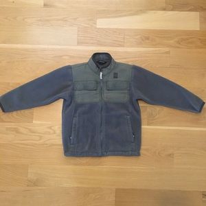 Lands End Boys M 5/6 Gray Fleece